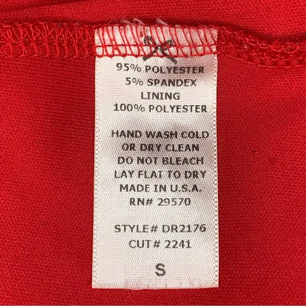 Everly Dress Sleeveless Red Full Lining No Pockets Pullover Size S